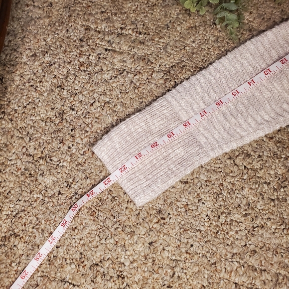 EXPRESS Round Cream High Low Lace Up Knit Sweater - Picture 9 of 9